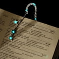 thumbnail image 2 of Metal Bookmark 3D Vintage Sun Moon Stars Glow in The Dark for Women Book Lovers  (Silver Color), 2 of 4