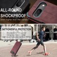 thumbnail image 5 of TEHC CIRCLE for Google Pixel 9 Pro XL Case (6.8") 2024 Release, Classic Wallet Flip Phone Case, Built-in Stand Function, with Card Slots & Cash Pocket, PU Leather Protective Magnetic Cover, Winered, 5 of 10