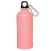 Pink 20oz Aluminum Sports Water Bottle Caribiner Clip ZW270 Keep Calm and Play On Tennis