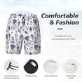 thumbnail image 6 of Picia Lavender Bicycle pattern Mens Swim Trunks with Compression Liner Stretch Beach Shorts Quick Dry with Zipper Pockets No-Chafing Board Shorts-XX-Large, 6 of 9