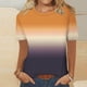 thumbnail image 5 of Camiseta de Manga Corta de Cuello Redondo Impresa Casual de la Moda de las Mujeres, Poliéster Ligero para el Uso Diario, 5 of 8