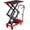 330LBs Red, variant on Hydraulic Lift Table Cart 330 lbs Capacity 50 In Double Scissor Lift Table with Locking Wheels and Non-Slip Platform for Material Handling Red