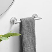 CoSoTower Single Post Wall Mounted Towel Bar Toilet Paper Holder in Brushed Nickel