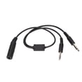 thumbnail image 3 of Aviation Headset Cable, Shielded Wire Professional Stable 60cm Length HELICOPTER To GA Headset Adapter  for PJ-068, 3 of 8