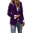 thumbnail image 2 of Pyhlmscde Women's Velvet Button Up Fall Winter Outerwear Suit Jackets, Blazers for Women, Fall Outfits for Women, Cardigan for Women, 2 of 6