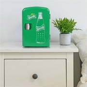 Coca-Cola Sprite 4L Cooler and Warmer,12V DC and 110V AC Cords, 6 Can Portable Mini Fridge, Personal Travel Refrigerator, Green