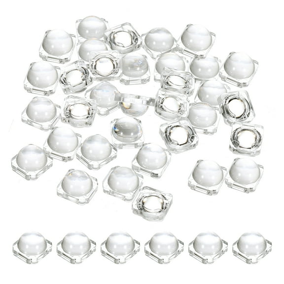 Uxcell LED Convex Lens, 50 Pack 60 Degree Beam Angle Acrylic LED Optical Convex Condenser Lens for 5730 LED Strip Lamp Beads, Transparent