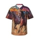 thumbnail image 1 of Balery a herd of horses Camisas hawaianas de manga corta para hombre, camisas playeras de corte holgado, camisas de vacaciones con botones,XX-Large, 1 of 7