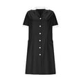 thumbnail image 4 of Penkiiy Women's Scrub Nursing Dress with Dual Pockets - Comfort Fit V-Neck Work Uniform, 4 of 6