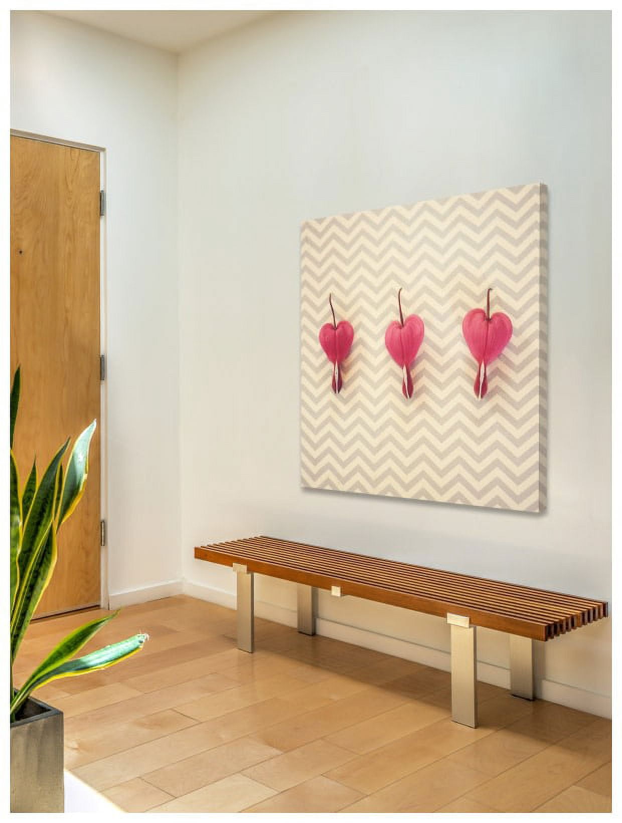 Marmont Hill "Chevron Hearts" by Robert Dickinson Painting Print on Canvas