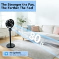 thumbnail image 6 of Pedestal Fan for Home, 2-in-1 Oscillating Fans for Table or Floor with Remote,5 Speeds,3 Timer,LED Light,140° Horizontal + 90° Vertical Standing Fan, 6 of 7