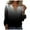 Black, variant on HAiming Womens V Neck 3/4 Sleeve T-Shirts Trendy Gradient Color Casual Basic Tops Summer Loose Pullover Tees Blouses