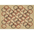 thumbnail image 1 of Ahgly Company Machine Washable Indoor Rectangle Transitional Light Brown Area Rugs, 2' x 5', 1 of 7