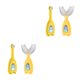 thumbnail image 1 of Minnieouse 2 uds cepillo de para bebé mordedor portátil cepillo de infantil con mango cuidado de los de los niños del hogar amarillo pequeño Amarillo Pequeño 2Conjunto, 1 of 6