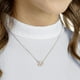 thumbnail image 4 of Collar con colgante de cisne de Swarovski en oro rosa con cristales rosas y transparentes, 4 of 5