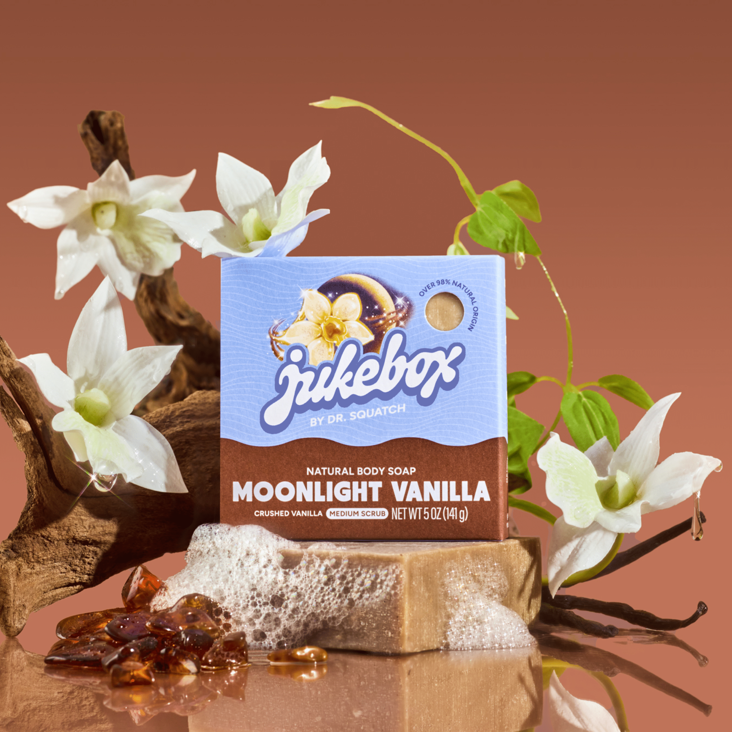 Jukebox Womens Bar Soap, Natural Bar Soap for Women, Moonlight Vanilla, 5 Oz