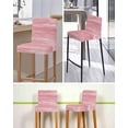 thumbnail image 5 of Pink Bar Stool Covers Set of 2, Vintage Modern Abstract Art Ombre Stretch Washable Bar Chair Covers with Backs, Removable Pub Counter Height Chair Cover for Kitchen Dining Room Cafe, 5 of 7