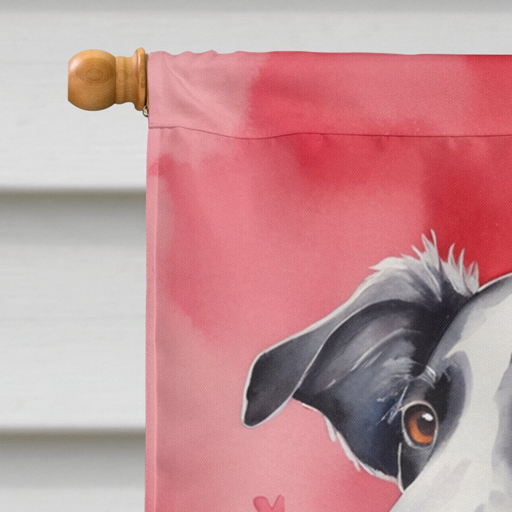 Borzoi My Valentine House Flag 28 in x 40 in