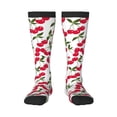 thumbnail image 1 of Fotbe Cherry Calcetas Divertidas Estampadas para Hombre y Mujer, Calcetas de Algodón hasta la Rodilla para Caminar, Correr, Enfermería y Embarazo, 1 of 6