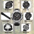 thumbnail image 6 of SKMEI Men's Watches Fashion Military Waterproof Big Face Digital Sport Watch with Dual Time Alarm LED Stopwatch, 6 of 9