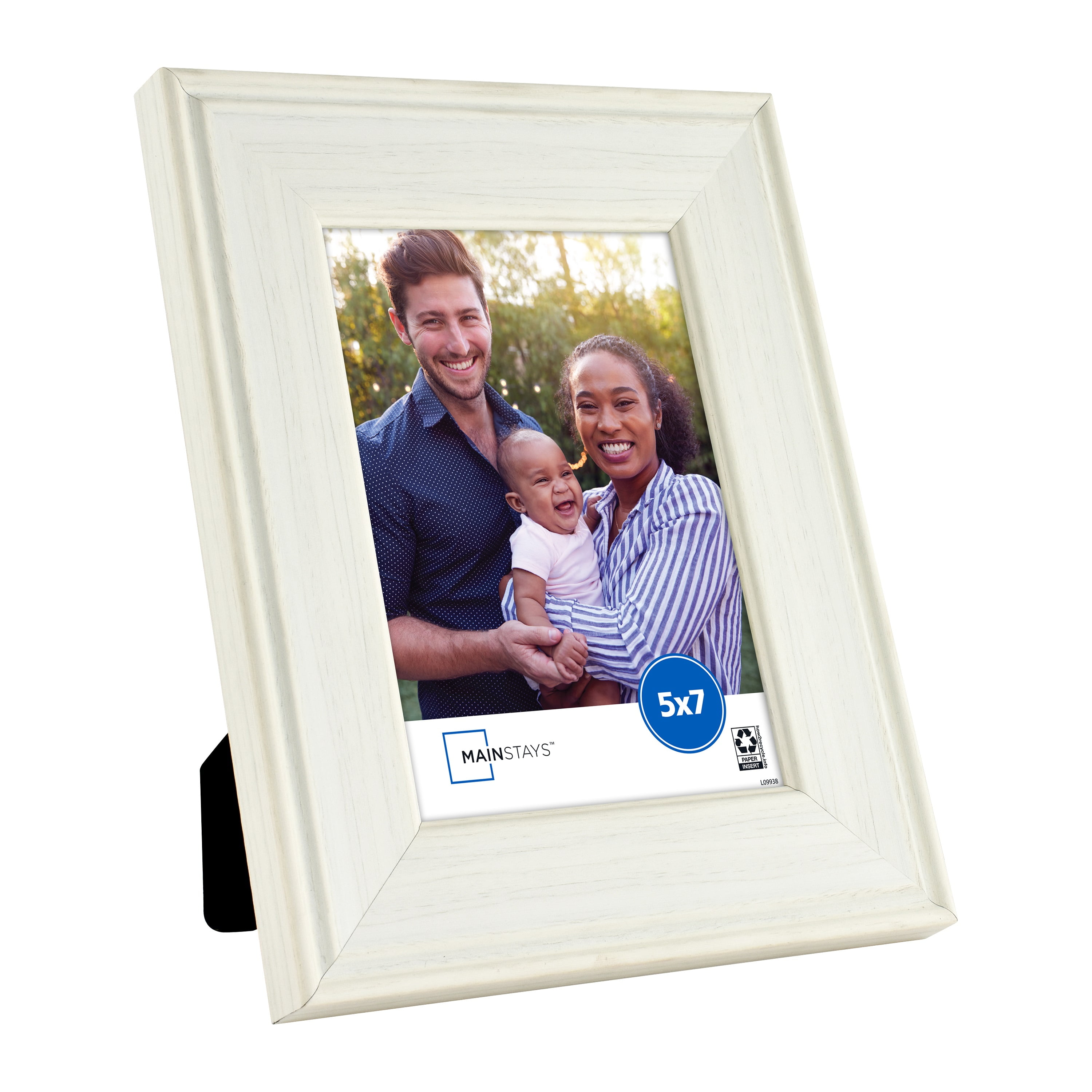 Mainstays – 5x7 Picture Frame – White Rustic Tabletop Photo Frame