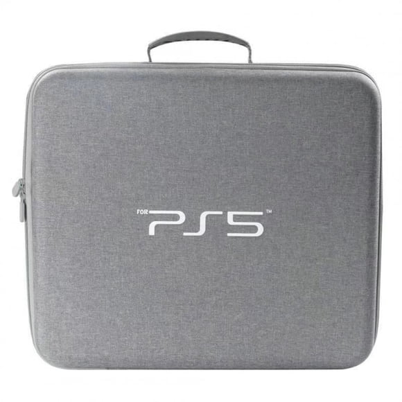 Game Console Tote Bag Compatible For Ps5 Protective Case Travel Suitcase With Adjustable Handle Scratch-proof Portable Storage Bag Grey logo version
