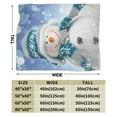 thumbnail image 3 of Kll Fleece Blanket Plush Throw Blanket Christmas Snowman In The Snow,Soft Fuzzy Cozy Flannel Blanket For Couch Sofa Bed.(50"X40"), 3 of 9