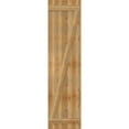 thumbnail image 5 of 21 1/2"W X 84"H Timbercraft Four 5 3/8" Boards Joined Board-N-Batten Shutters W/Z-Bar, Rough Sawn Western Red Cedar (Per Pair), 5 of 13
