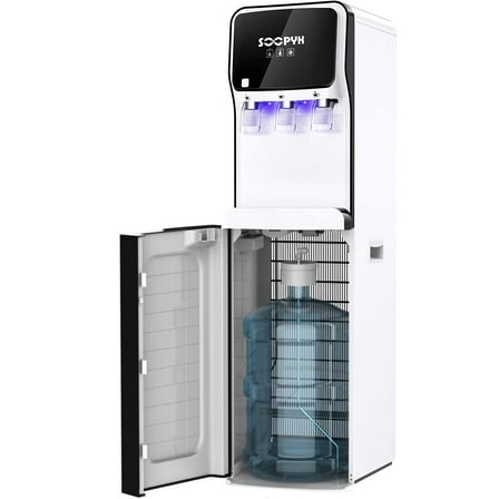 SOOPYK Bottom Loading Water Dispenser for 5 Gallon Bottle - UV Light - 3 Temperature Settings - Child Safety Lock