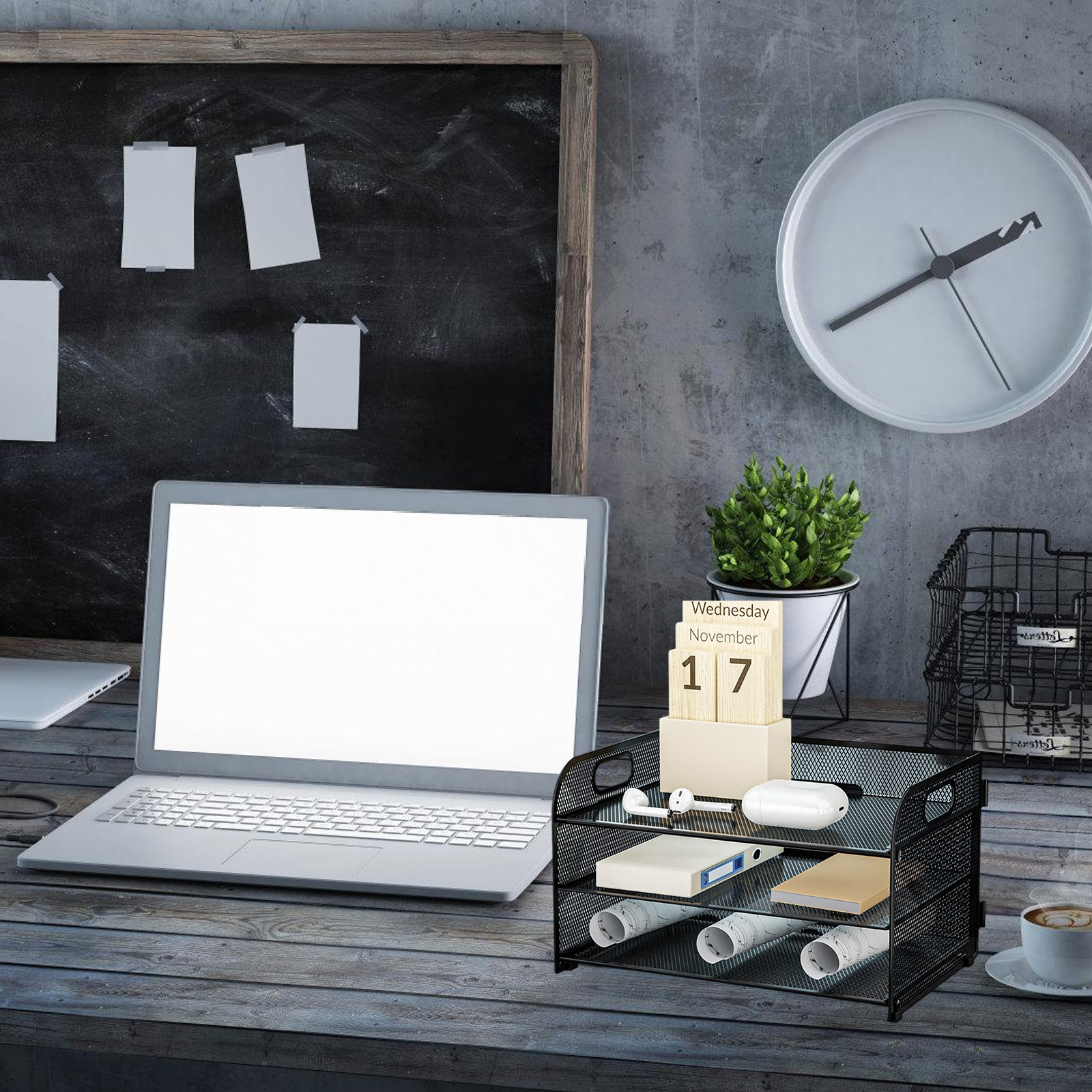 lixuesong 3 Tiers Paper Storage Letter Tray File Holders Desk Organizers Filing Trays Desk Accessories Office Supplies