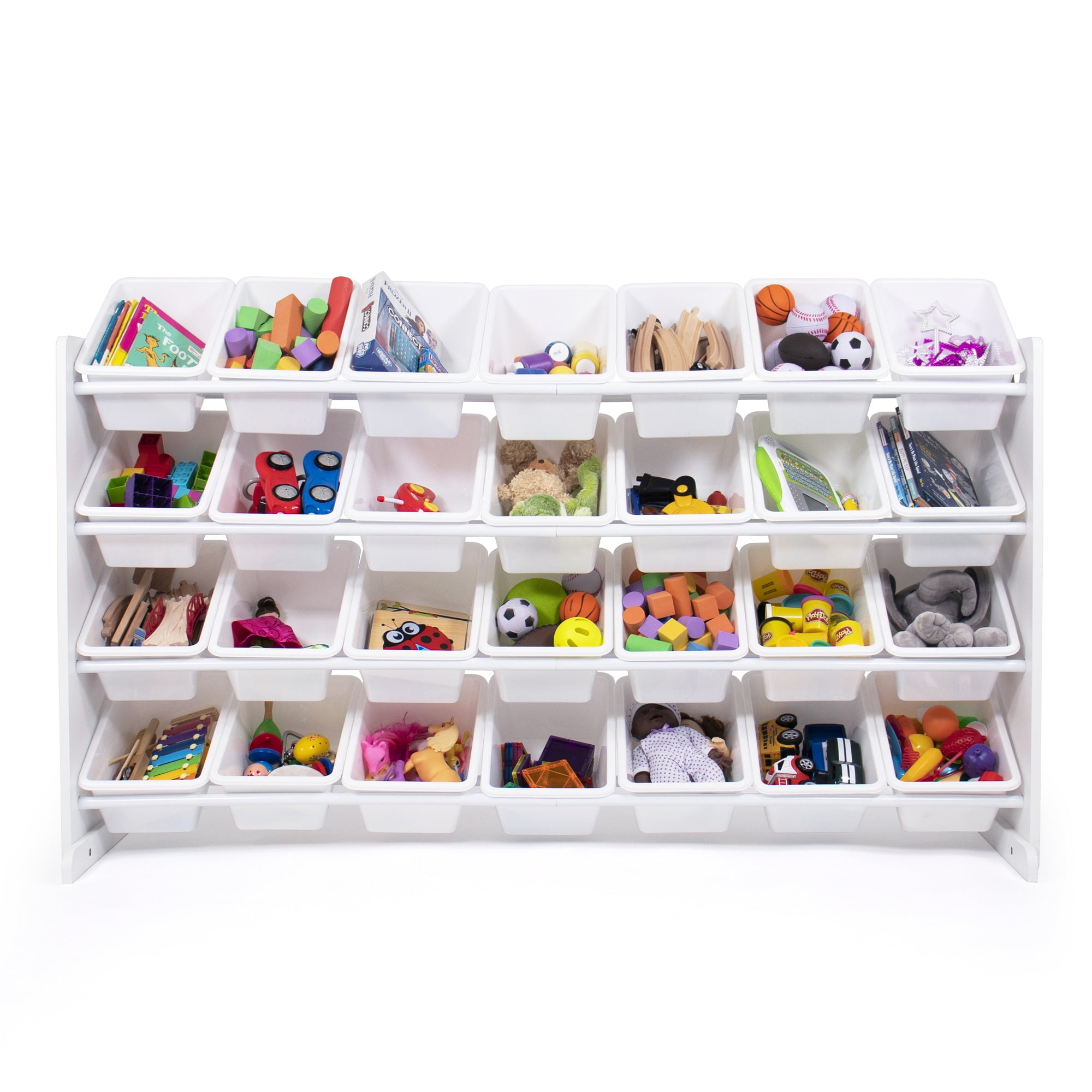 Humble Crew Cambridge Extra Large Toy Storage Organizer with 20 Storage Bins, White