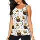 thumbnail image 1 of Fotbe Honey Bee Insect Blusas Sin Mangas para Mujer – Estilo Casual, Corte Suelto, Slim-Fit, Cuello Redondo Deportivo, Tops de Verano para Gimnasio y Yoga-XX-Large, 1 of 7