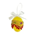thumbnail image 2 of Easter Eggs​ Elegant Colorful Diamonded Hanging Egg, Gold Trim Fringe Details, White Ribbon Loop Display, Holiday Tree Door Accent, 2 of 7