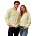 thumbnail image 5 of Long Sleeve Shirts for Men, Striped T Shirts for Men Casual Color Block Shirt Long Sleeve Trendy Summer Tops Mens Plus Size Classic Crew Neck Tee, 5 of 6
