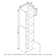 thumbnail image 2 of Estantería con estantería con armario de almacenamiento de 1 puerta Furinno Luder, color blanco, 2 of 8