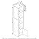 thumbnail image 2 of Estantería con estantería con armario de almacenamiento de 1 puerta Furinno Luder, color blanco, 2 of 8