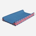 thumbnail image 2 of Bacati - Mix N Match Chevron/Dots Navy/Red Boys Quilted Changing Pad Cover, 2 of 16
