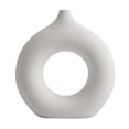thumbnail image 1 of Nordic Ceramic Vase Decor Donuts Flower Pot Room Decoration White,S, 1 of 5