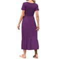 thumbnail image 6 of TARAINYA Womens Summer Dresses Short Sleeve Maxi Dress Crewneck Casual Sundresses with Pockets, 6 of 8