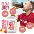 thumbnail image 2 of NutraBio Clear Whey Isolate Protein Powder, Delicious & Refreshing Fruit Flavors, Protein Juice, No Milky Taste, No Foam, Zero Sugar, Strawberry Lemonade, 20 Servings, 2 of 9