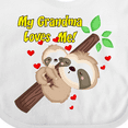 thumbnail image 4 of Inktastic My Grandma Loves Me Sloth Boys or Girls Baby Bib, 4 of 4