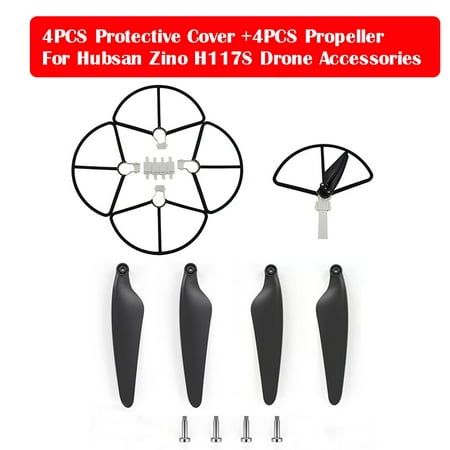

Winter Savings Clearance! SuoKom 4PCS Protective Cover +4PCS Propeller For Hubsan Zino H117S Drone Accessories