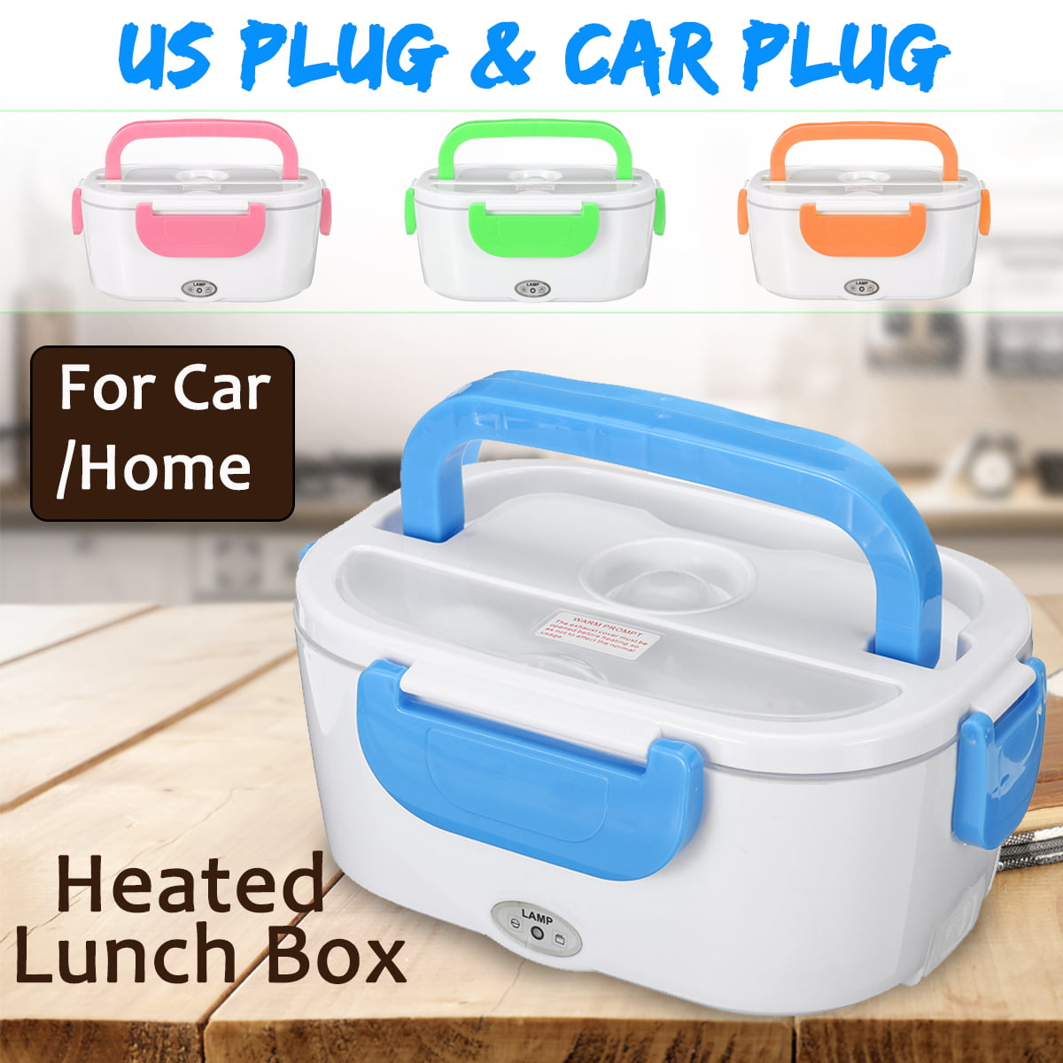 Portable Electric Heated Heating Lunch Box Bento Travel Food Warmer Container UK