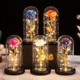 thumbnail image 5 of COSTYLE Artificial Rose Flower Light Up Rose in A Glass Dome Gifts for Women Mom Birthday Christmas Anniversary, 5 of 5