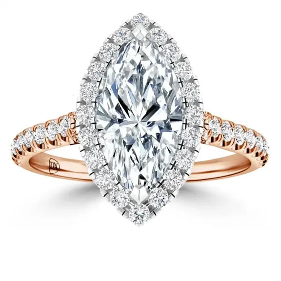 1 Carat Marquise Cut Lab Grown Diamond Solitaire Engagement Ring in 10K Gold | Valentine Day Gift | IGI Certified