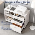 thumbnail image 4 of Ktaxon File Cabinet with Open Shelf, Wood Rolling File Cabinet with Open Shelves, Legal & Letter Size White, 4 of 7