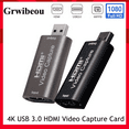 HD 4K Video Capture Card USB 3.0 2.0 HDMI Video Grabber Record Box for