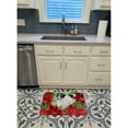 thumbnail image 3 of Borzoi Poinsettas Machine Washable Memory Foam Mat, 3 of 4
