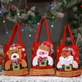 thumbnail image 2 of Doll Bags with Drawstring Cute Candy Apple Gift Bags Reusable Santa Claus,Snowman,Elk Deer,Bear Storage Bag Kids Holiday Christmas Eve Party Favor Merry Christmas (Snowman), 2 of 8