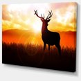 thumbnail image 2 of Deer on Meadow During Sunrise - Animal Canvas Art Print, 2 of 3